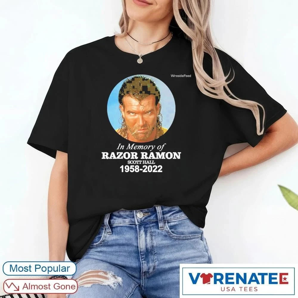Official In Memory Of Razor Ramon Scott Hall 1958 – 2022 T-Shirt