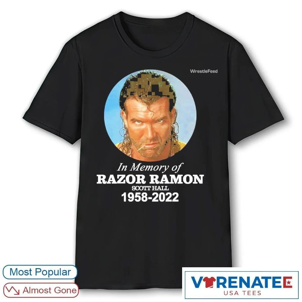 Official In Memory Of Razor Ramon Scott Hall 1958 – 2022 T-Shirt