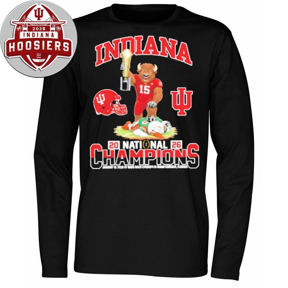 Official Indiana College Football Playoff 2026 National Champions January 19, 2026 at Hard Rock Stadium in Miami Gardens, Florida T-Shirt