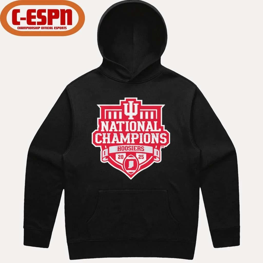Official Indiana Football 2025 CFP National Champions Official Logo T-Shirt