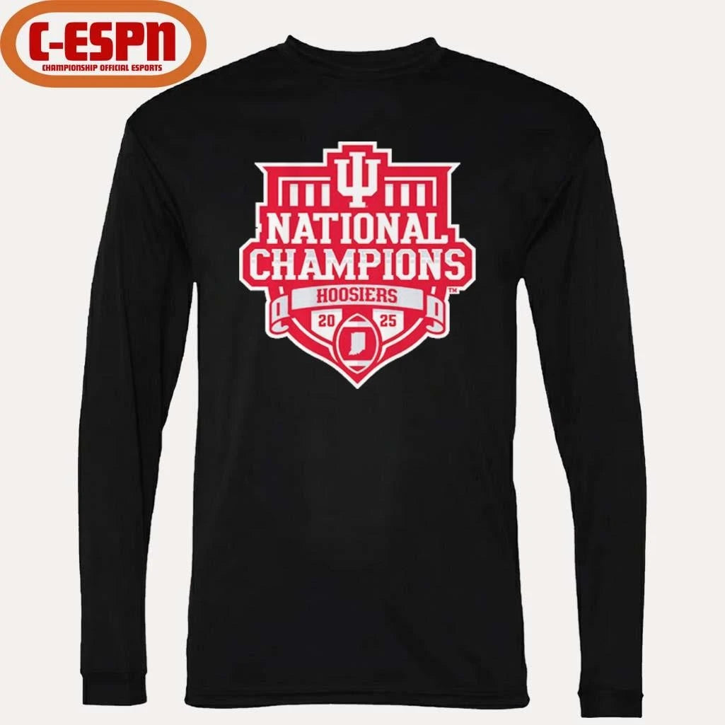 Official Indiana Football 2025 CFP National Champions Official Logo T-Shirt