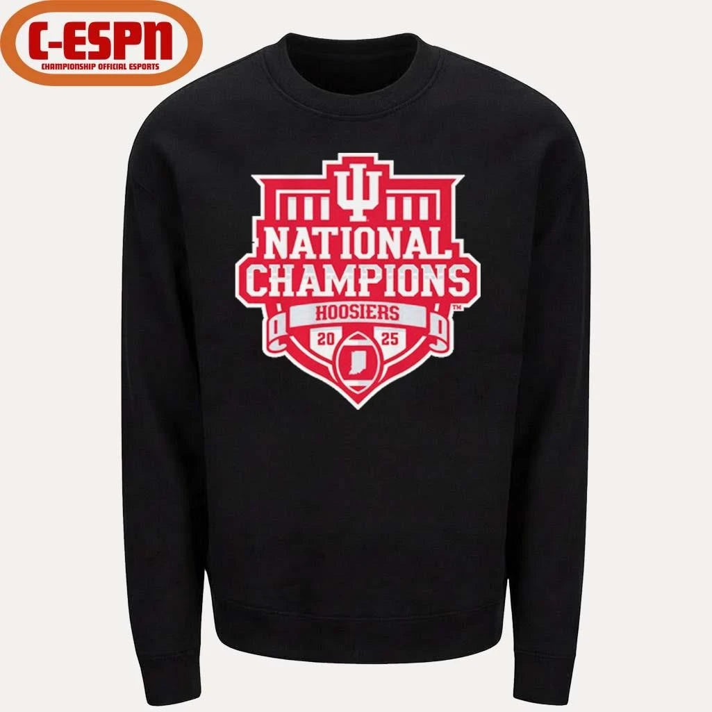 Official Indiana Football 2025 CFP National Champions Official Logo T-Shirt