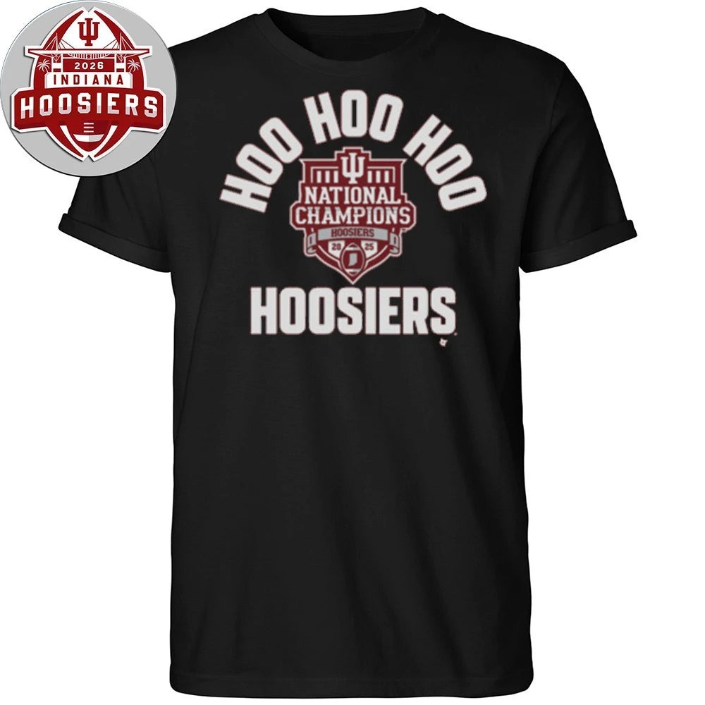 Official Indiana Football Hoo Hoo Hoo Hoosiers CFP National Champions Hoodie T-Shirt