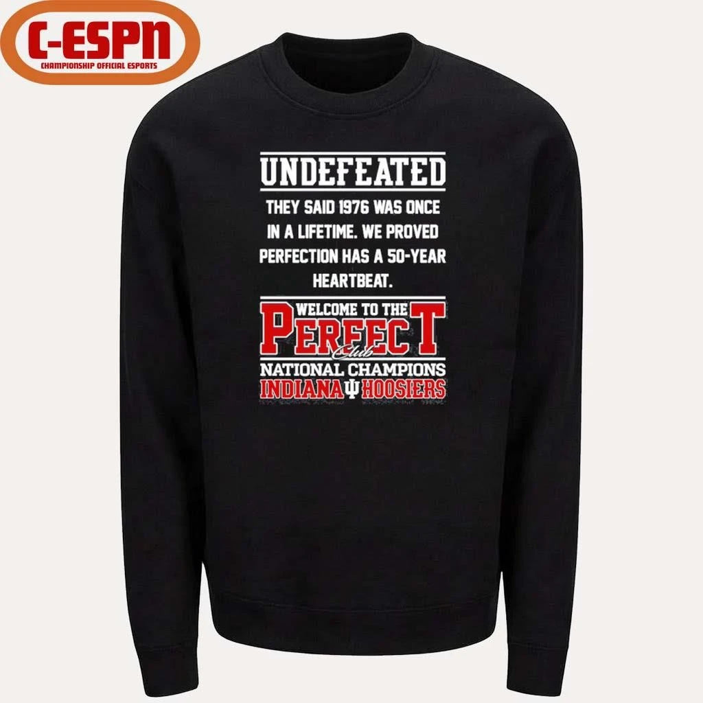 Official Indiana Football Undefeated Welcome To The Perfect Club National Champions Shirt