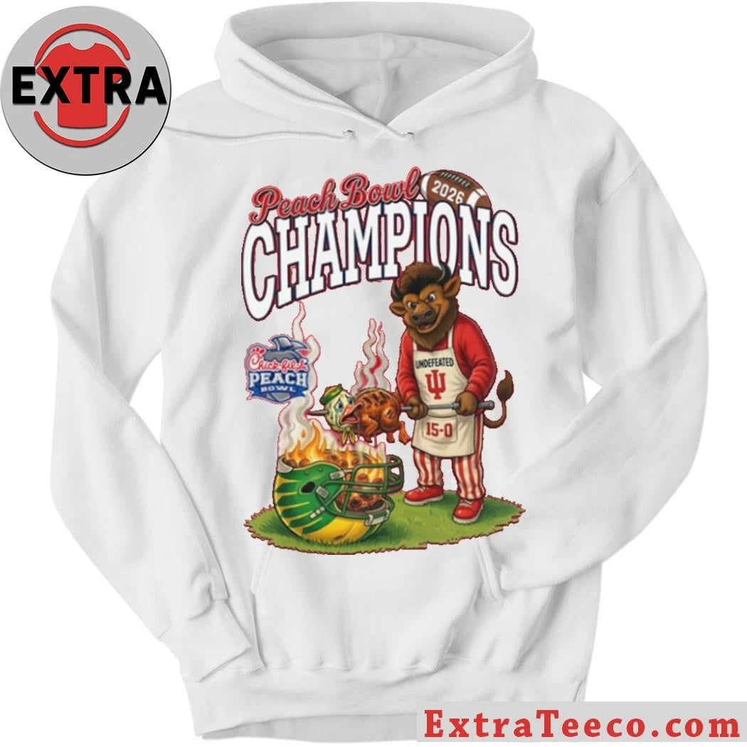 Official Indiana University Hoosiers Chick-fil-A Peach Bowl Champions football fan t-shirt