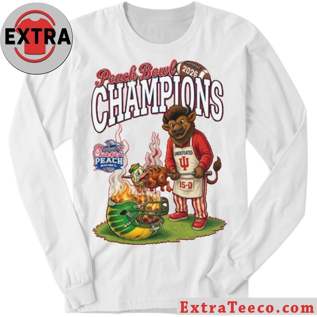 Official Indiana University Hoosiers Chick-fil-A Peach Bowl Champions football fan t-shirt