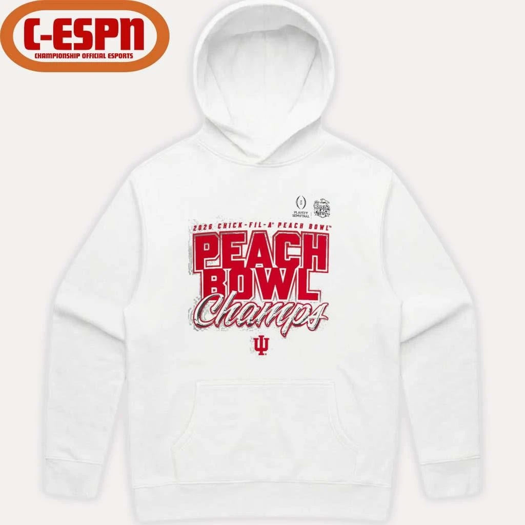 Official Indiana University Hoosiers Football 2026 Peach Bowl Champions T-Shirt