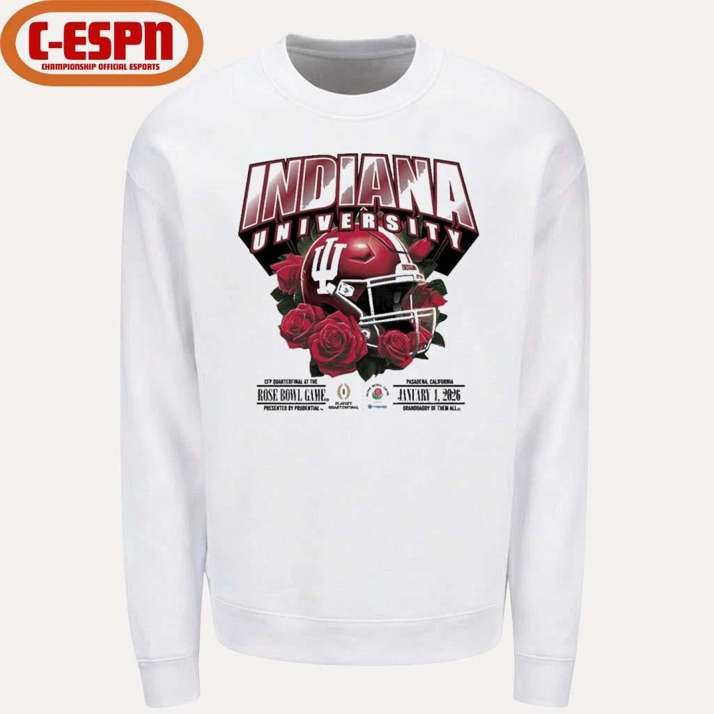 Official Indiana University football 2026 Rose Bowl Game Helmet Shirt