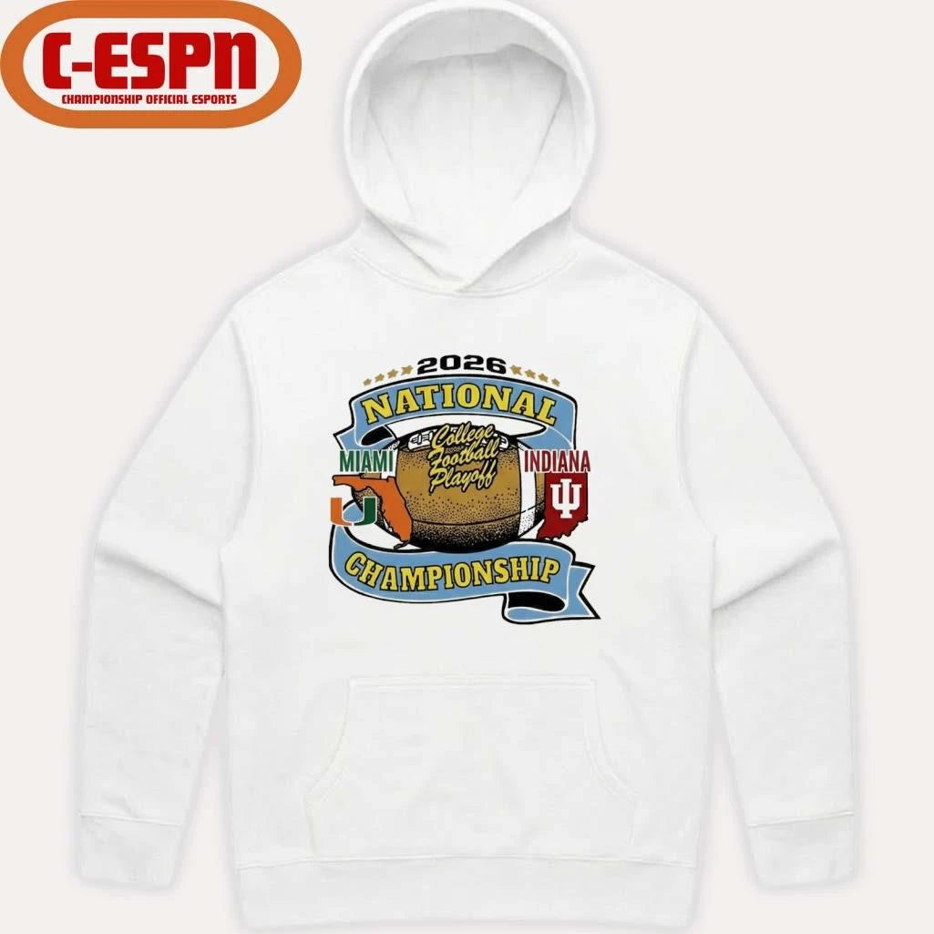 Official Indiana Vs Miami 2026 CFP National Championship Game January 19th T-Shirt