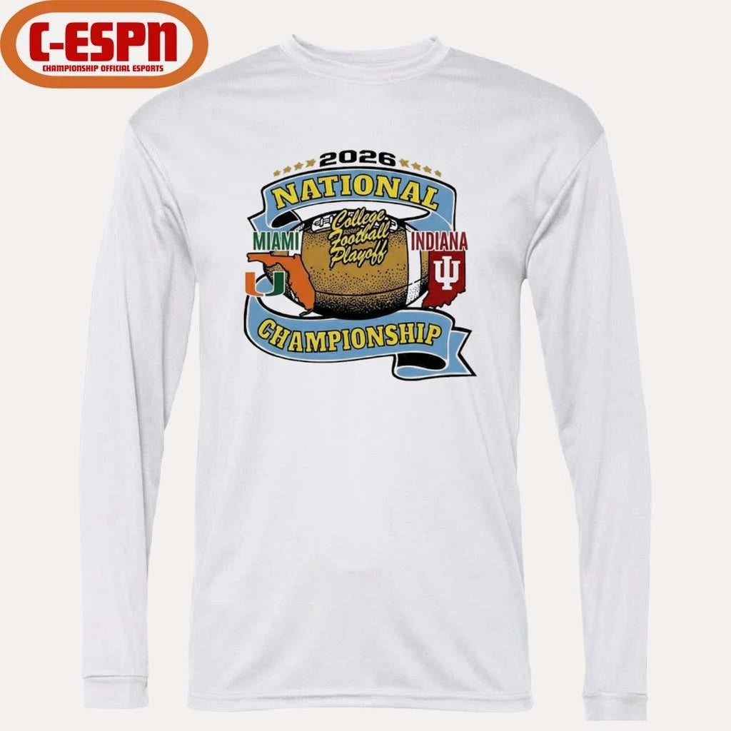 Official Indiana Vs Miami 2026 CFP National Championship Game January 19th T-Shirt