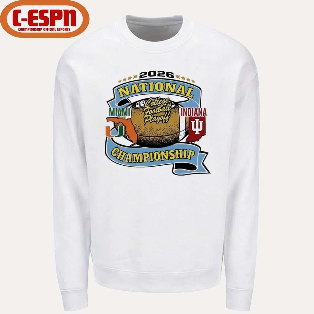 Official Indiana Vs Miami 2026 CFP National Championship Game January 19th T-Shirt