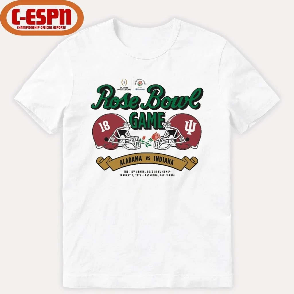 Official Indiana vs. Alabama 2026 Rose Bowl Shirt