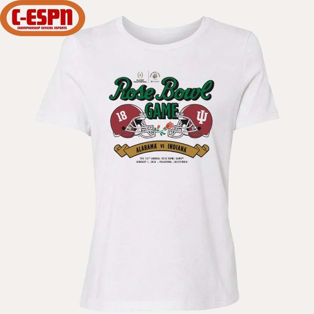 Official Indiana vs. Alabama 2026 Rose Bowl Shirt