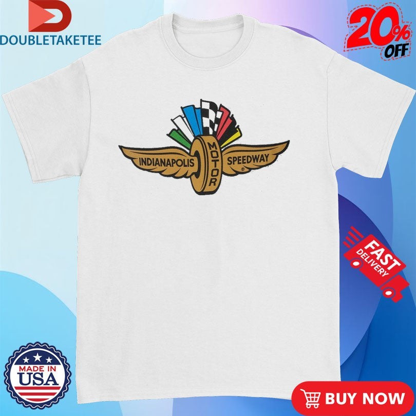 Official Indianapolis Motor Speedway Wing Wheel Flag Logo Shirts
