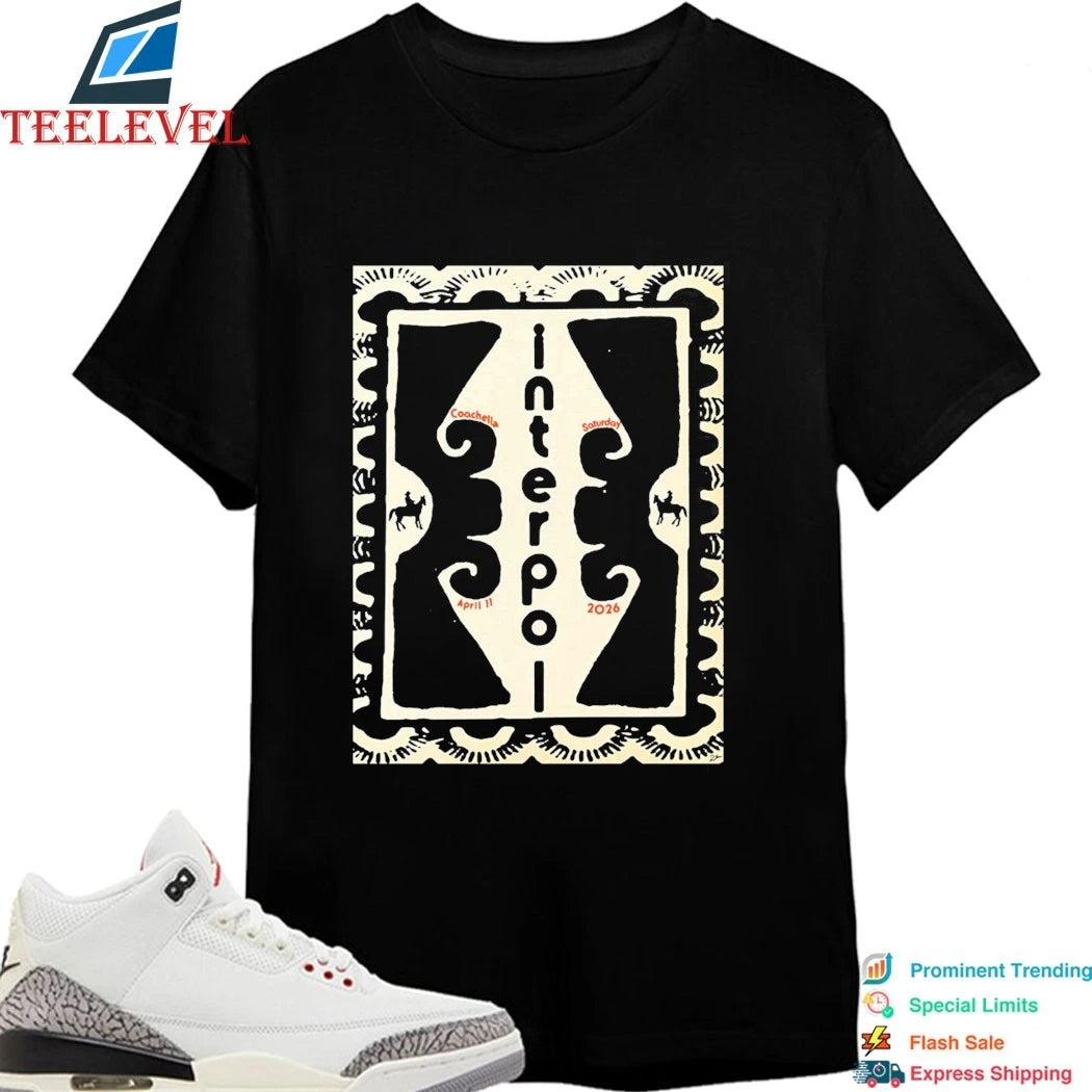 Official Interpol Coachella Night 1 On April 11 2026 Shirts