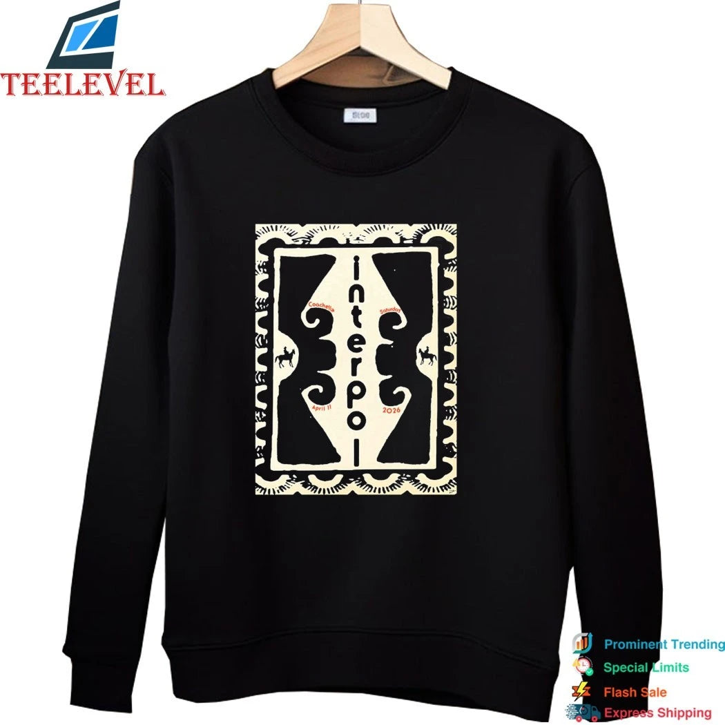 Official Interpol Coachella Night 1 On April 11 2026 Shirts