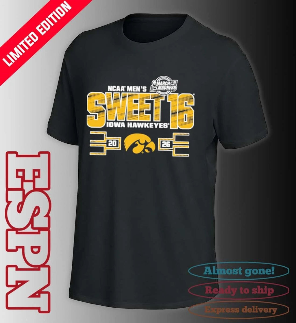 Official Iowa Hawkeyes NCAA Men’s Basketball Sweet 16 Shirt