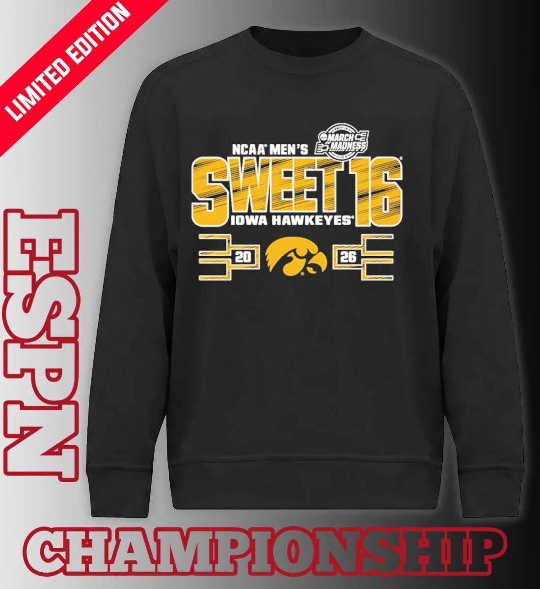 Official Iowa Hawkeyes NCAA Men’s Basketball Sweet 16 Shirt