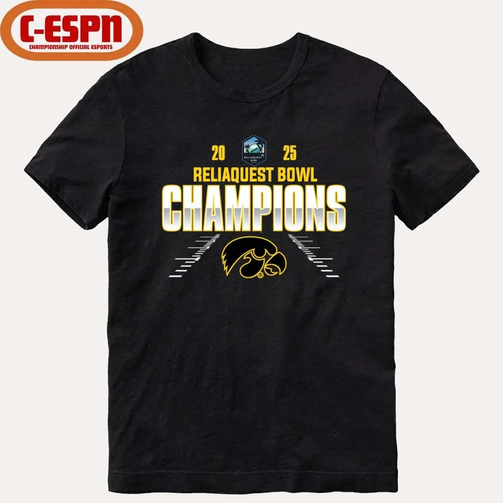 Official Iowa Hawkeyes Reliaquest Bowl Champions 2025 Shirt