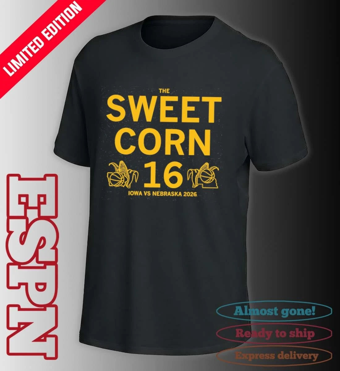 Official Iowa Hawkeyes The Sweet Corn 16 Shirt