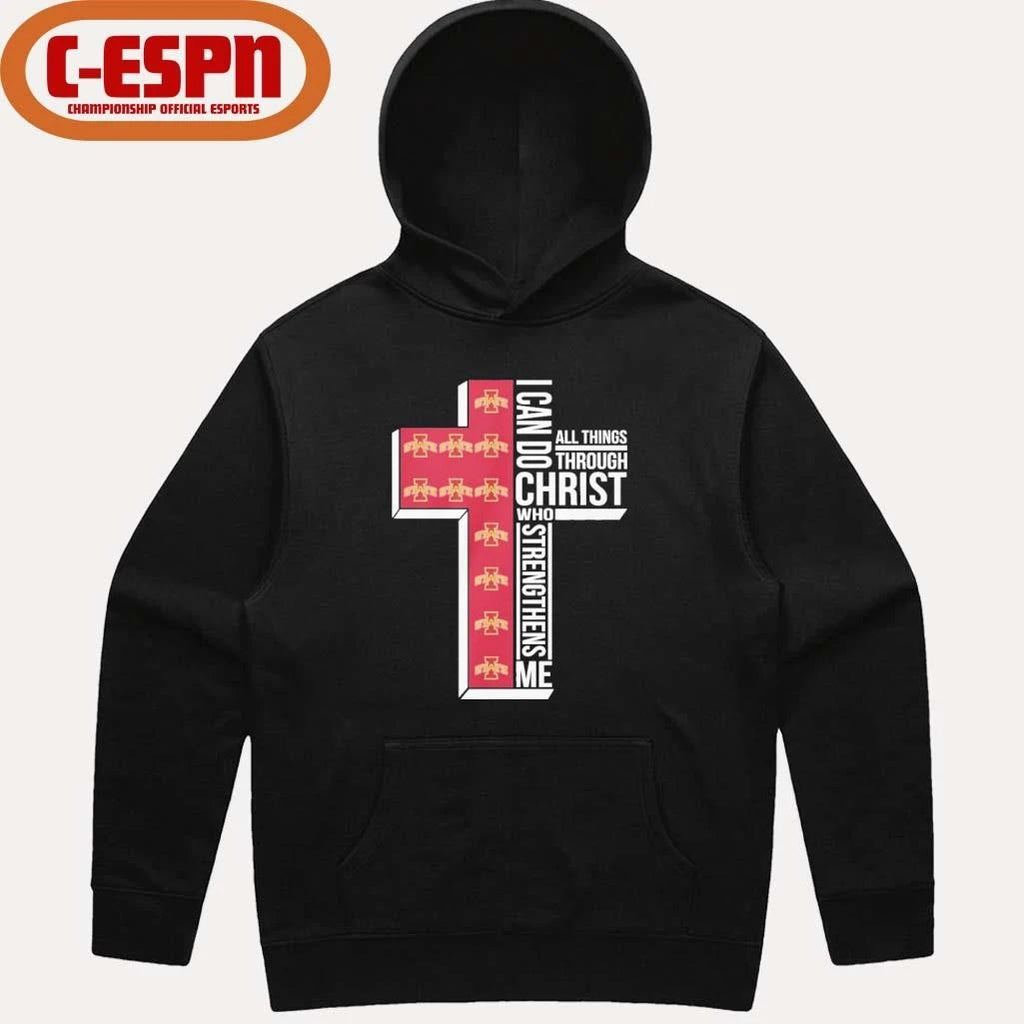 Official Iowa State Basketball Logo I Can Do All Things Through Christ Who Strengthens Me Shirt