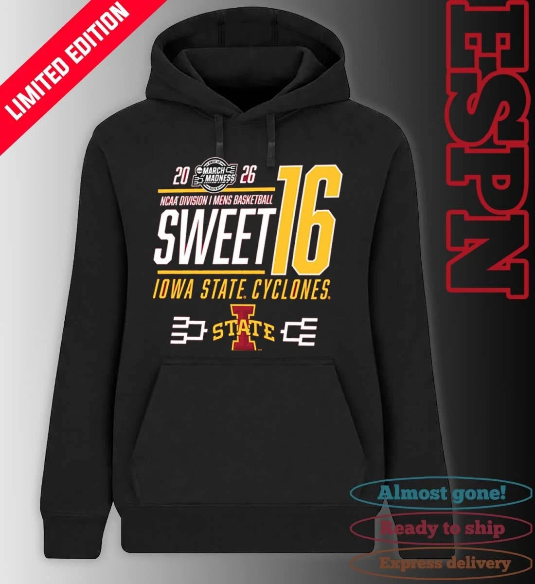 Official Iowa State Cyclones NCAA Men’s Basketball Sweet 16 Shirt
