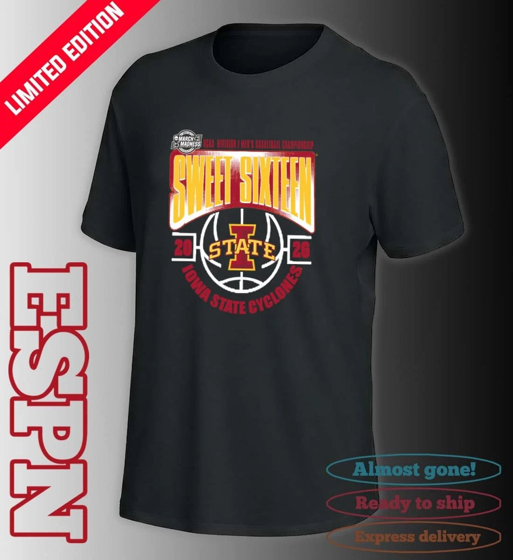 Official Iowa State Cyclones Sweet 16 NCAA DI Men’s Basketball Tournament March Madness 2026 T-Shirt