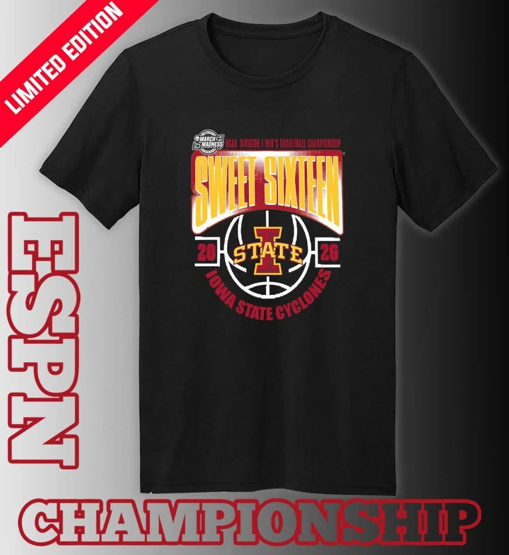 Official Iowa State Cyclones Sweet 16 NCAA DI Men’s Basketball Tournament March Madness 2026 T-Shirt