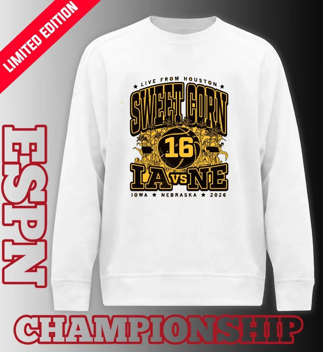 Official Iowa Vs Nebraska Sweet Corn 16 Max Collegiate Shirt