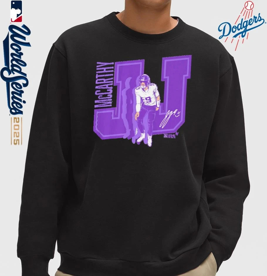 Official J.J. McCarthy Griddy T-Shirt