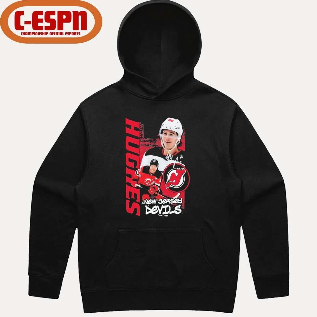 Official Jack Hughes New Jersey Devils Vintage Playmaker T-Shirt