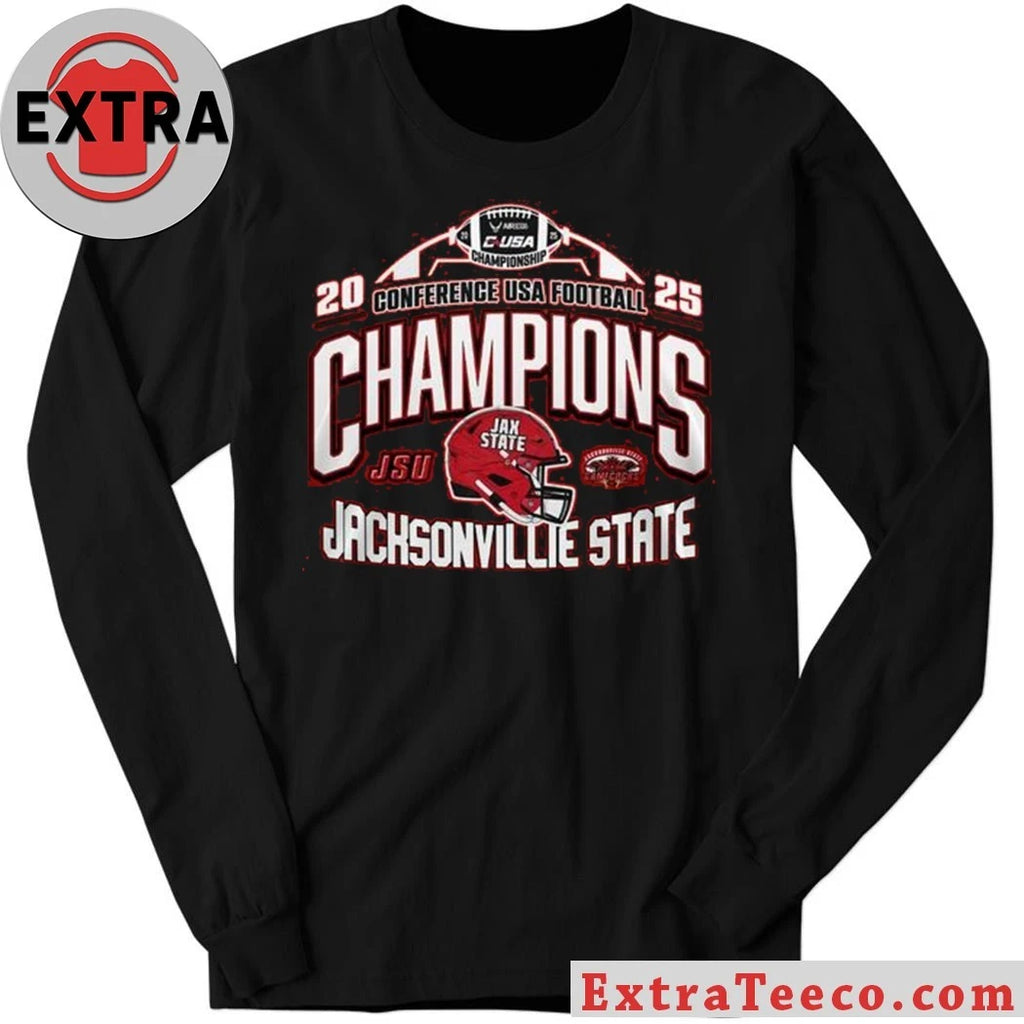Official Jacksonville State Gamecocks 2025 Conference USA Championship 2025 Football Shirt