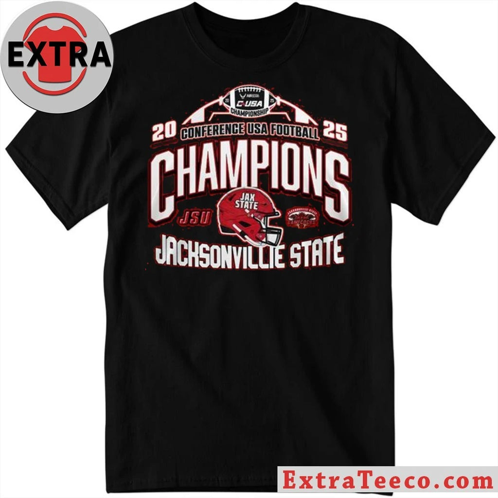 Official Jacksonville State Gamecocks 2025 Conference USA Championship 2025 Football Shirt
