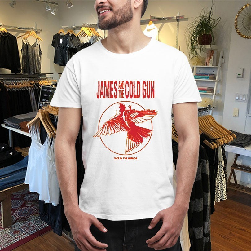 Official James And The Cold Gun Face In The Mirror Bird Shirts