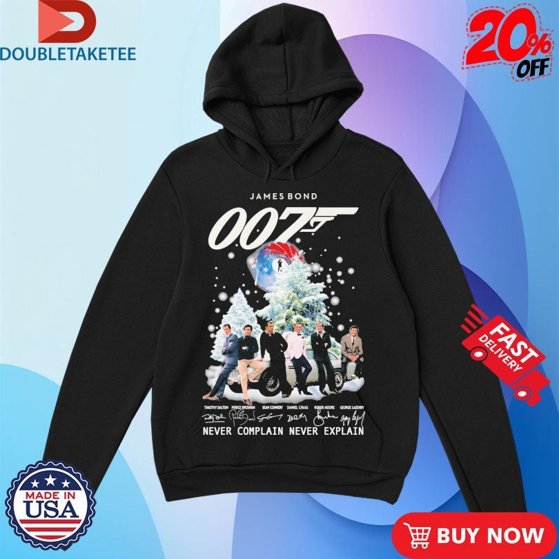 Official James Bond 007 Never Complain Never Explain Christmas Shirts
