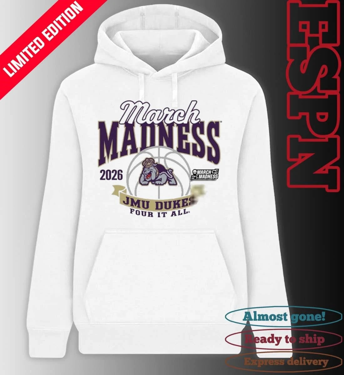 Official James Madison University Women’s Basketball 2026 March Madness Bound Shirt