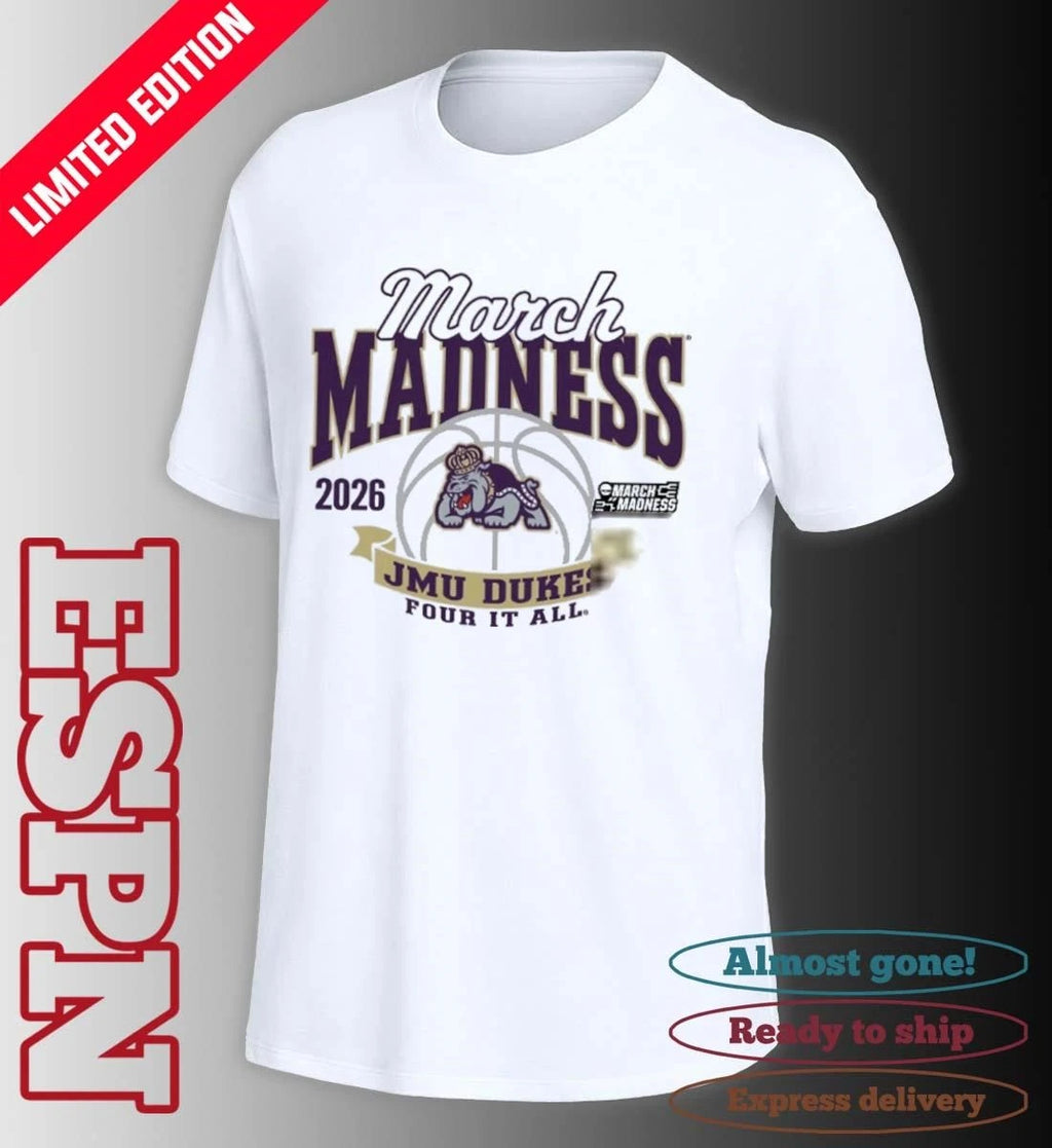Official James Madison University Women’s Basketball 2026 March Madness Bound Shirt