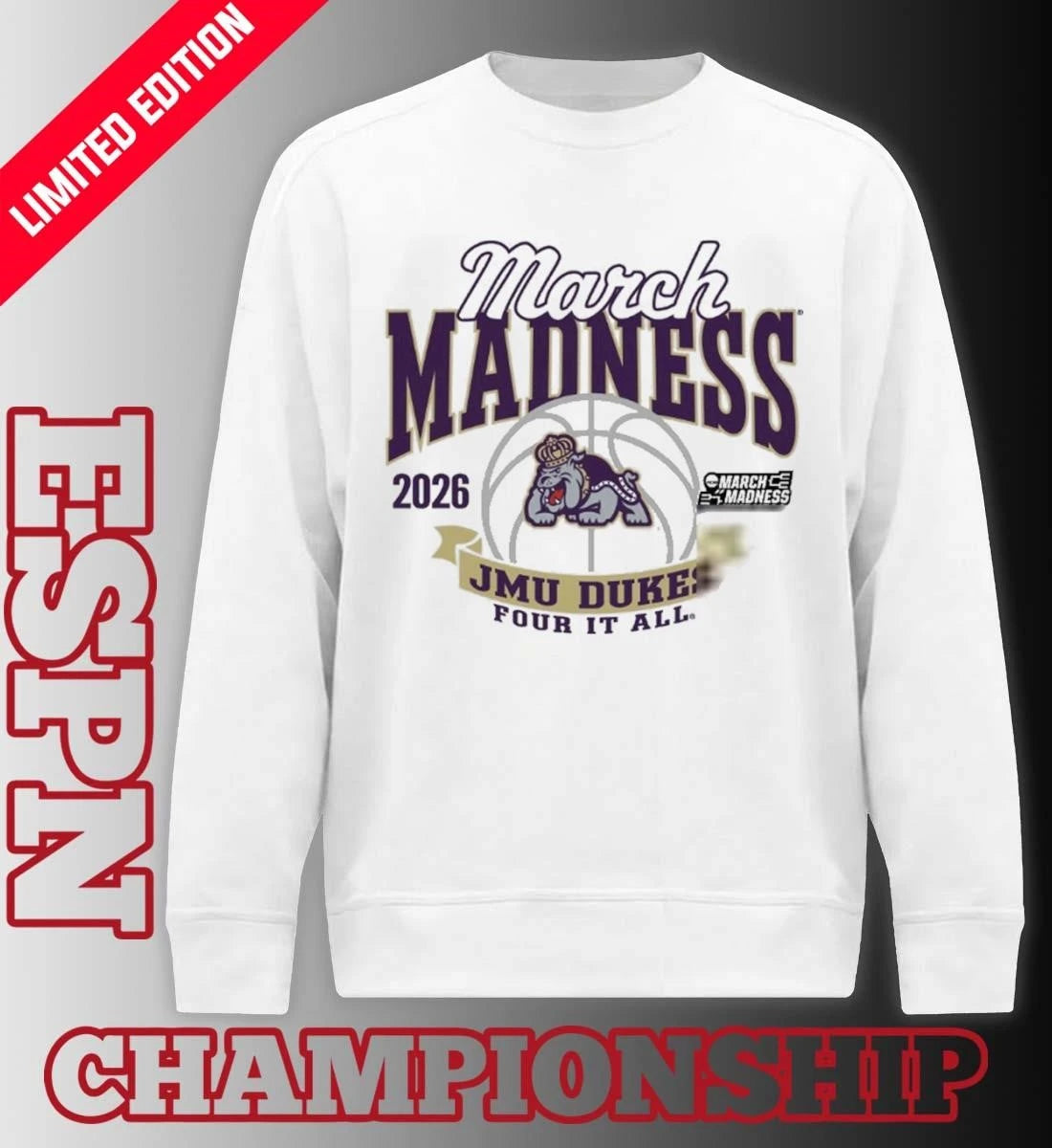 Official James Madison University Women’s Basketball 2026 March Madness Bound Shirt