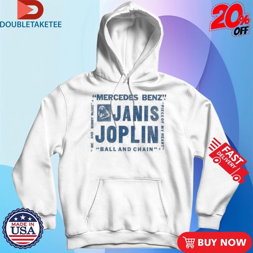 Official Janis Joplin Mercedes Benz Ball And Chain Song Titles Shirts