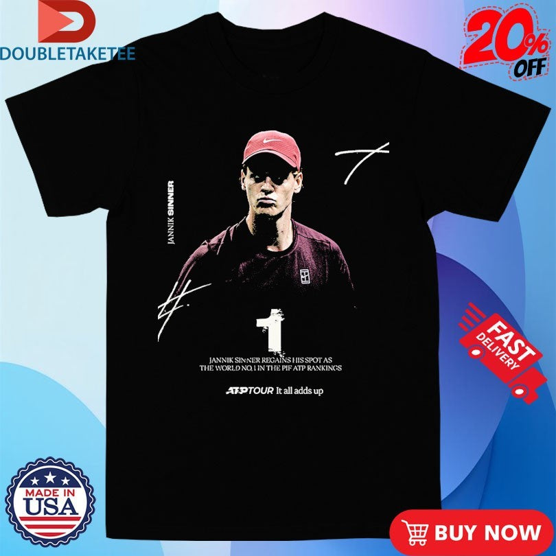 Official Jannik Sinner Is The World No 1 In The PIF ATP Rankings Shirts