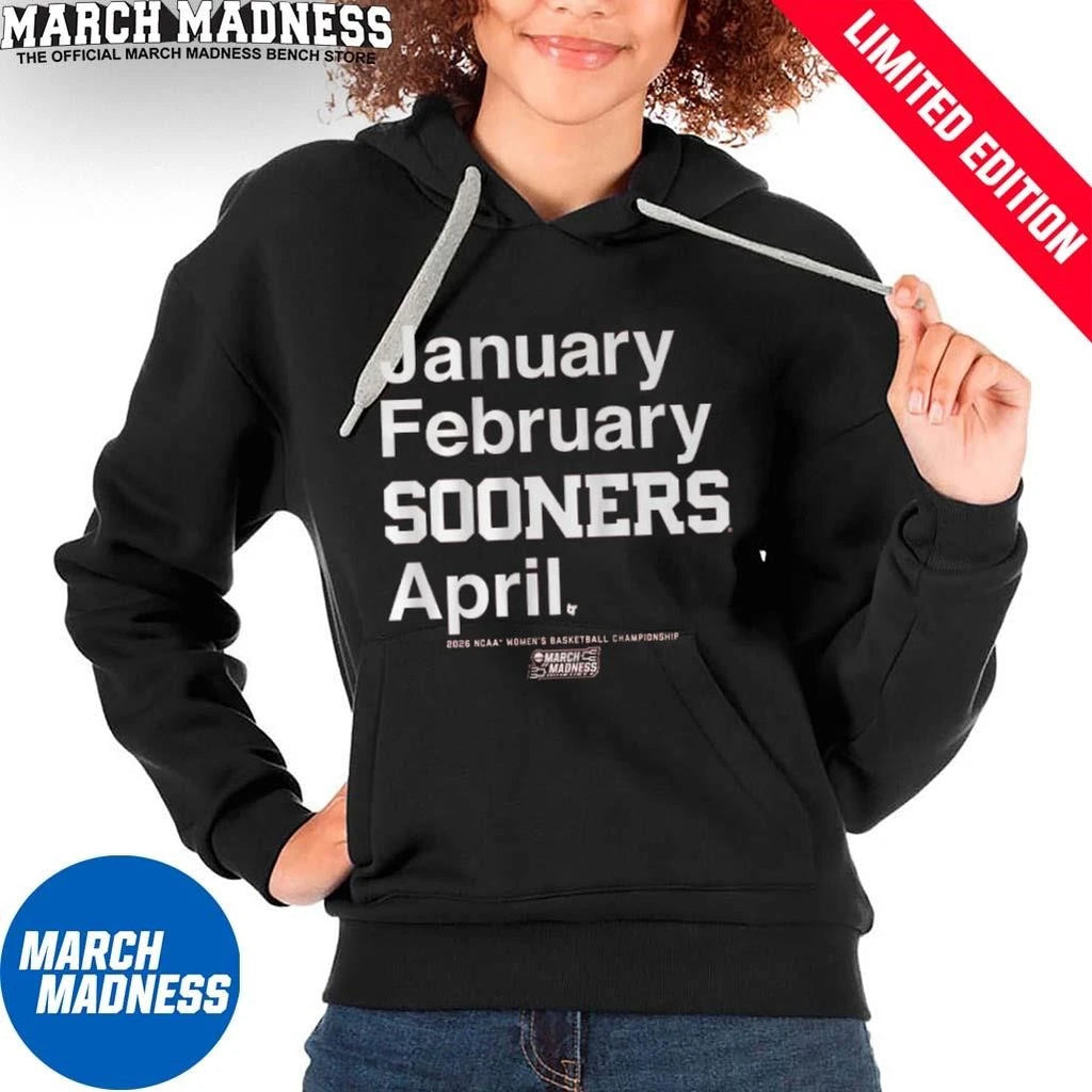 Official January February Oklahoma Sooners April 2026 NCAA Women’s March Madness Shirt