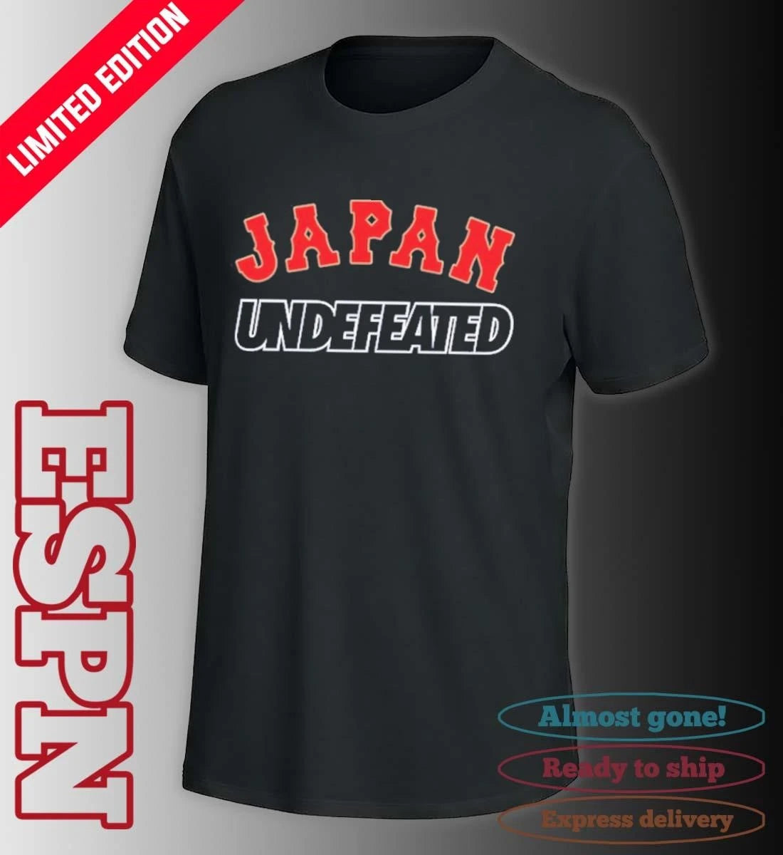 Official Japan Baseball Undefeated 2026 World Baseball Classic Shirt