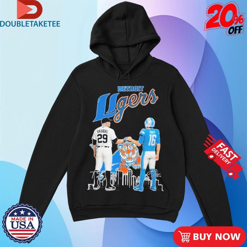 Official Jared Goff And Tarik Skubal Detroit Lions X Detroit Tigers Legend Signature Shirts