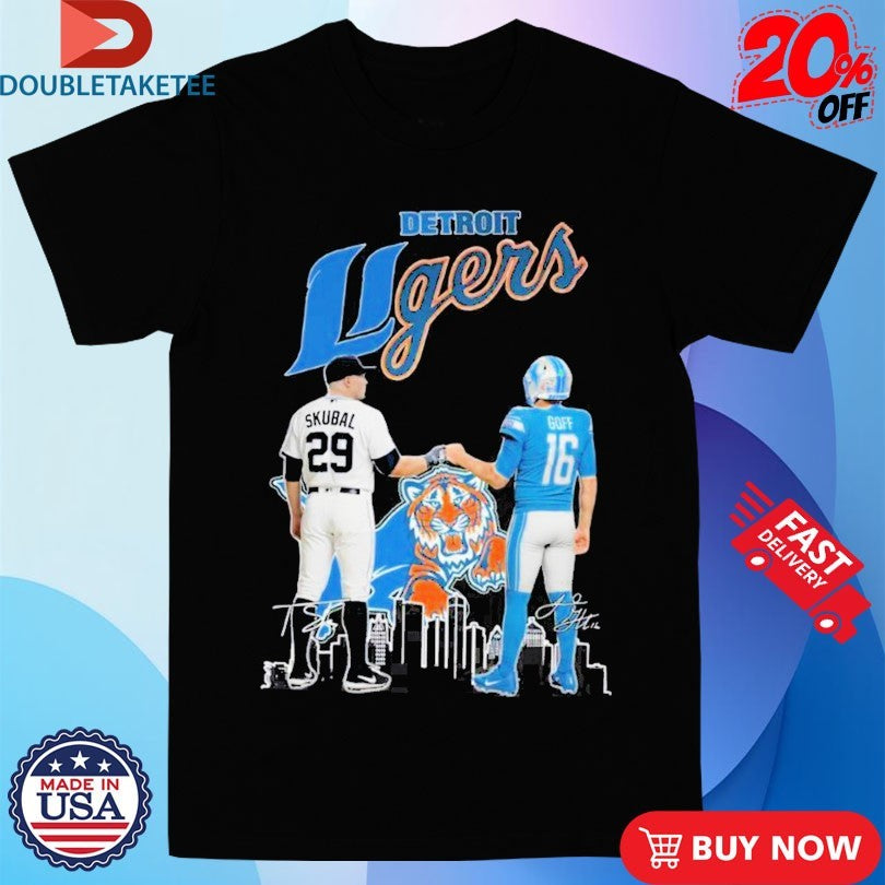 Official Jared Goff And Tarik Skubal Detroit Lions X Detroit Tigers Legend Signature Shirts