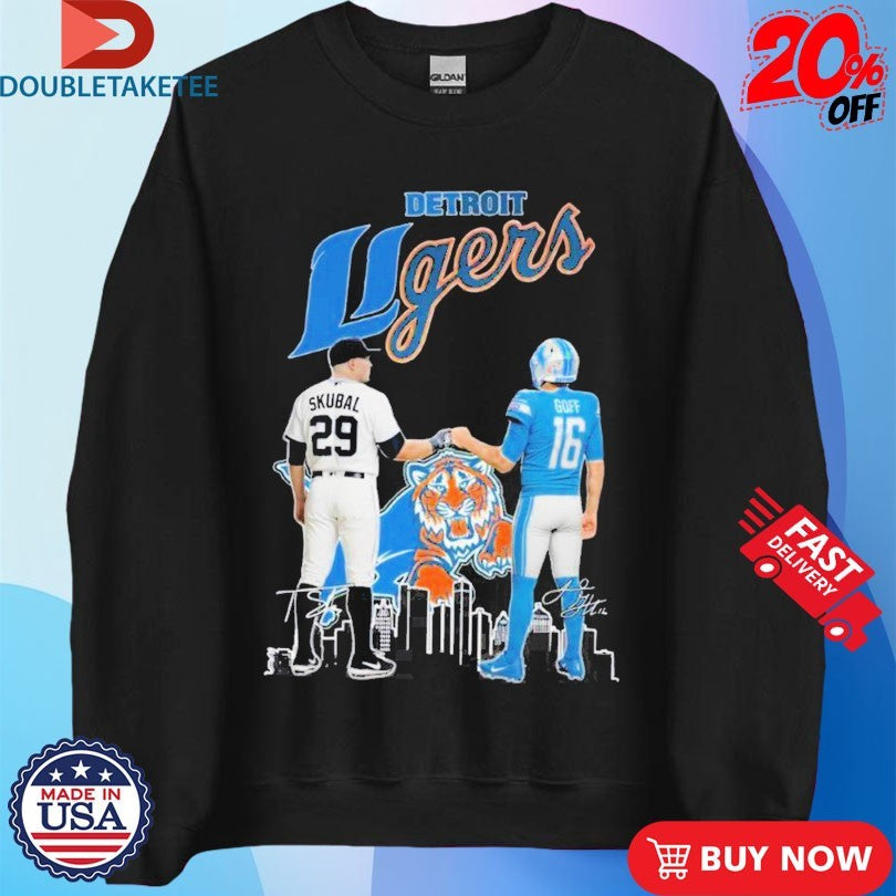 Official Jared Goff And Tarik Skubal Detroit Lions X Detroit Tigers Legend Signature Shirts