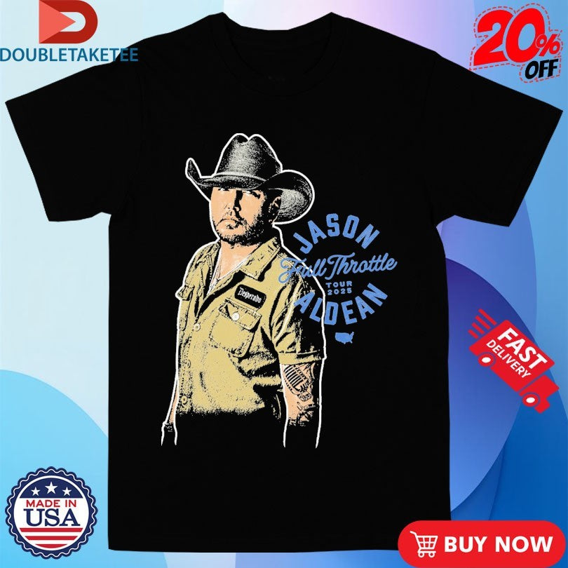 Official Jason Aldean Full Throttle Tour 2025 Photo Shirts