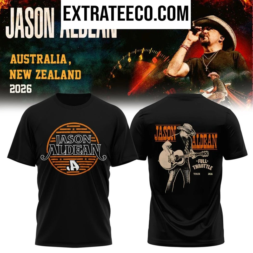 Official Jason Aldean Full Throttle World Tour 2026 Hoodie T-Shirt