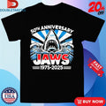Official Jaws 50th Anniversary 1975-2025 Shark Shirts