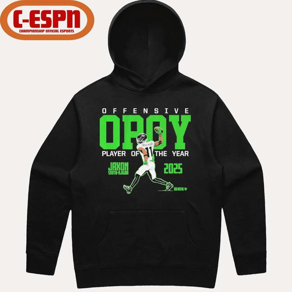 Official Jaxon Smith-Njigba 2025 Offensive Player of the Year T-Shirt