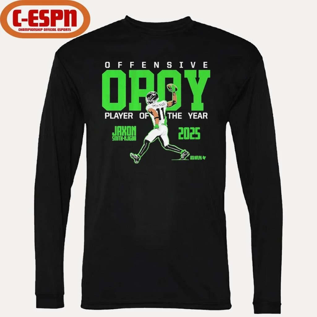 Official Jaxon Smith-Njigba 2025 Offensive Player of the Year T-Shirt